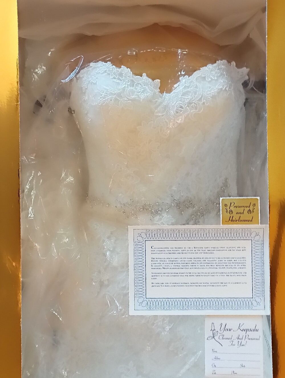 Lace Strapless White Wedding Dress with Beaded Waist